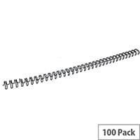 Fellowes 8mm Black Wire Binding Element Pack of 100