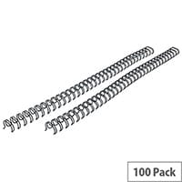 Fellowes 9mm Black Wire Binding Element Pack of 100