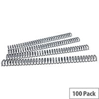 Fellowes Wire Binding Element 12.7mm Black Pack of 100 53273