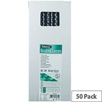 Fellowes Binding Comb 22mm Black Pack 50