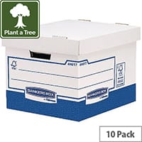 Fellowes Basics Standard Heavy Duty Storage Box W333 x D380 x H285 mm Pack of 10 BB72105