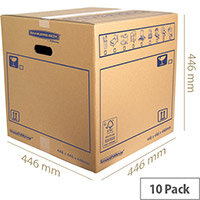 Bankers Box SmoothMove Standard Moving Box WxHxD 446 x 446 x 446mm Pack of 10 Ref 6207401