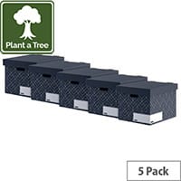 Bankers Box Decor Storage Box Grey Pack of 5 4482801