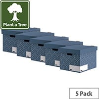 Bankers Box Decor Storage Box Blue Pack of 5 4483701