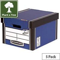 Bankers Box Premium Classic Box Blue Pack of 5 7250617