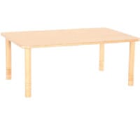 Flexi Rectangular Height Adjustable Table 1200mmx800mmx480-580mm Beech Finish