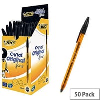 Bic Cristal Pen Fine Black Pack of 50 872731