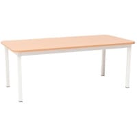 Steel White Leg Rectangular Classroom Table - Height 460mm