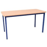 Steel Blue Leg Rectangular Classroom Table - Height 530mm