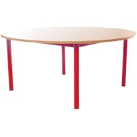 Steel Red Leg Round Classroom Table - Height 530mm