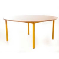 Steel Yellow Leg Round Classroom Table - Height 530mm