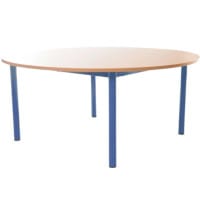 Steel Blue Leg Round Classroom Table - Height 640mm