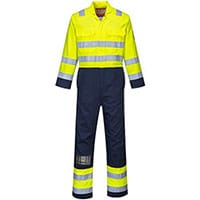 Portwest BIZ7 BizFlame Pro Hi-Vis Coverall Yellow & Navy Large
