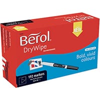 Berol Drywipe Pen Fine Black Pack of 192 1984905