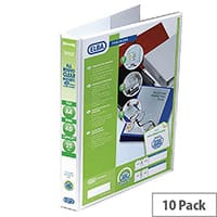 Elba Panorama Presentation Binder A4 White 4 D-Ring 25mm 128207 Pack 10