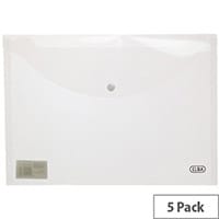 Elba Snap A4 Wallet Polypropylene Clear 100080924 Pack of 5