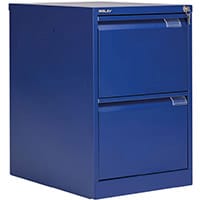 Bisley BS2E Filing Cabinet Flush Front 2D Lock Blue BS2E/BLUE