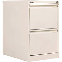Bisley BS2E Filing Cabinet Flush Front 2D Lock Chalk BS2E/CHK
