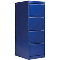 Bisley BS4E Filing Cabinet Flush Front 4D Lock Blue BS4E/BLUE