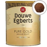 Douwe Egberts Pure Gold Continental Instant Coffee 750g Tin Pack of 1 - Pure Gold for a rich and aromatic cup of coffee - Resealable tin