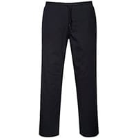 Portwest C070 Drawstring Chef Trousers Black Large (Regular Fit)