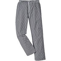 Portwest C079 Bromley Chef Trousers Black Checkered Small (Regular Fit)
