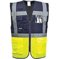 Portwest C276 Paris Executive Vest Yellow & Navy Small