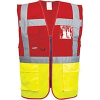 Portwest C276 Paris Executive Vest Yellow & Red Large