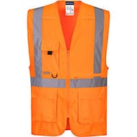Portwest C357 Hi-Vis Executive Tablet Vest Orange 4XL
