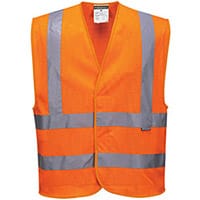 Portwest C370 Hi-Vis Full Mesh Vest Orange 4X5X