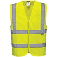 Portwest C375 Hi-Vis Zipped Vest Yellow XXL