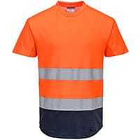 Portwest C395 Hi-Vis 2-Tone Mesh T-Shirt Orange & Navy XXL