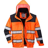 Portwest C466 Hi-Vis Classic Bomber Orange & Black XL