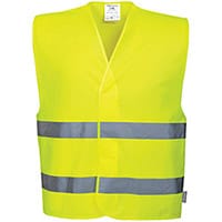 Portwest C474 Hi-Vis 2 Band Vest Yellow 4X5X