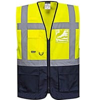 Portwest C476 Warsaw Executive Vest Yellow & Navy 5XL