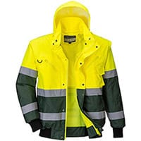 Portwest C565 Hi-Vis Bomber Jacket Yellow & Green Medium