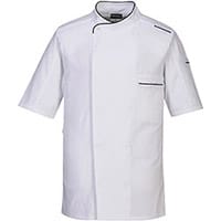 Portwest C735 Surrey Short Sleeve Chef Jacket White Medium