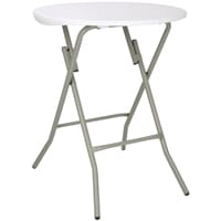 Bolero Round Folding Table Granite White 600mm (Single)