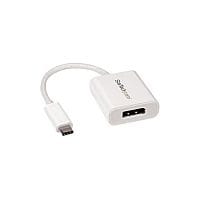 StarTech USB C to DisplayPort Adapter USB Type-C to DP Adapter 4K 60Hz White 1 x DisplayPort Mac PC Chrome OS CDP2DPW