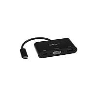 StarTech USB-C to VGA Multifunction Adapter with Power Delivery and USB-A Port USB Type-C to VGA USB C Laptop Travel Adapter CDP2VGAUACP
