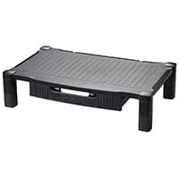 Contour Ergonomics Extra Wide Monitor Stand - Height Adjustable, Non Slip Rubber Feet, 20kg of Capacity, Cable Management Compartment - Colour: Black CE04691