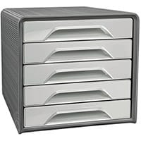 Smoove by CEP Recycled 5 Drawer Desktop Module Grey 1071116361