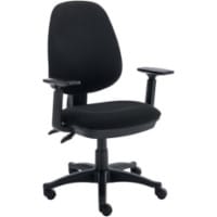 Versi 2 Lever Operators Chair with Adjustable Arms - Ergonomic Office Chair - Adjustable Arms - Black