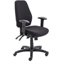 Call Centre Heavy Duty 24 Hour Task Operator Office Chair Foam Back & Adjustable Arms Black - Weight Tolerance 152kg
