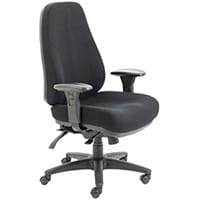 Panther 24 Hour Task Operator Office Chair - High Back - Fabric - Heavy Duty - Black - Weight Tolerance 152kg