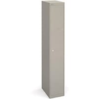 Bisley 1 Door Steel locker Grey W305xD457xH1802mm 5 Year Warranty