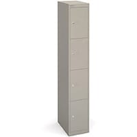 Bisley 4 Door Steel locker Grey W305xD457xH1802mm 5 Year Warranty