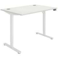 Core Electric Single Motor Height Adjustable Sit Stand Desk 1200 x 800 Arctic White Top & White Frame with Memory Function - 5 Year Warranty