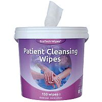 Ecotech Patient Skin Cleansing Wipes Bucket Tube Pack 1 (Contains 150 Wipes)
