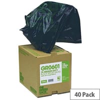 The Green Sack Pack of 40 Black Compactor Sacks 90 Litres in Dispenser
